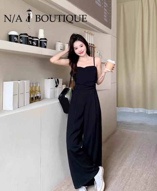 Hepburn Style Sleeveless Jumpsuit