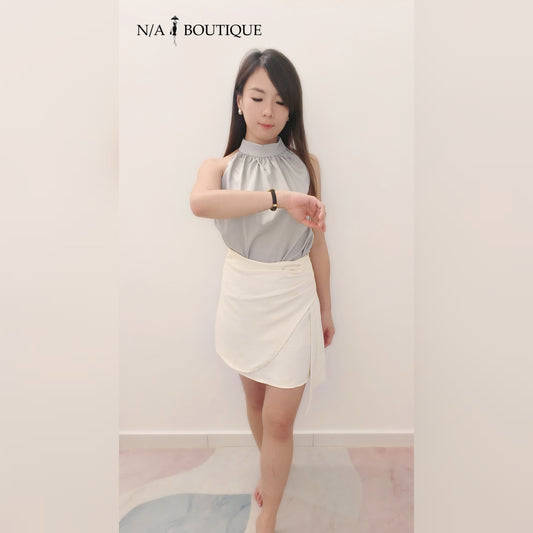 Korean Style Halterneck Top + Skirt (2 pcs set)