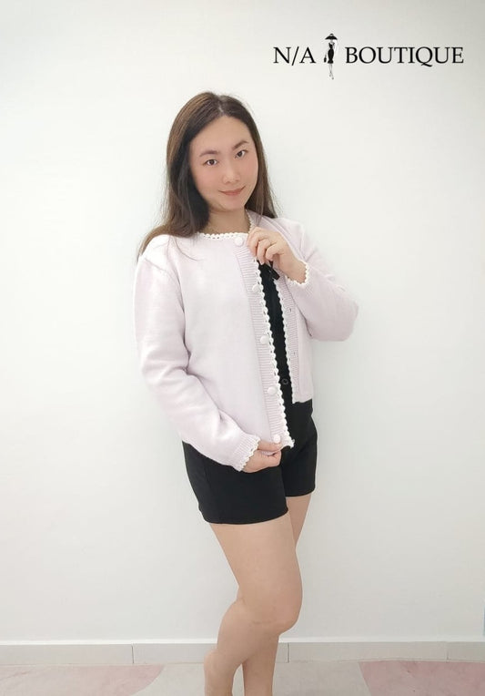 Korean Style Taro Thick Cardigan