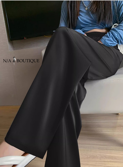 Acetate Satin Ice Silk Chiffon Wide-leg Pants